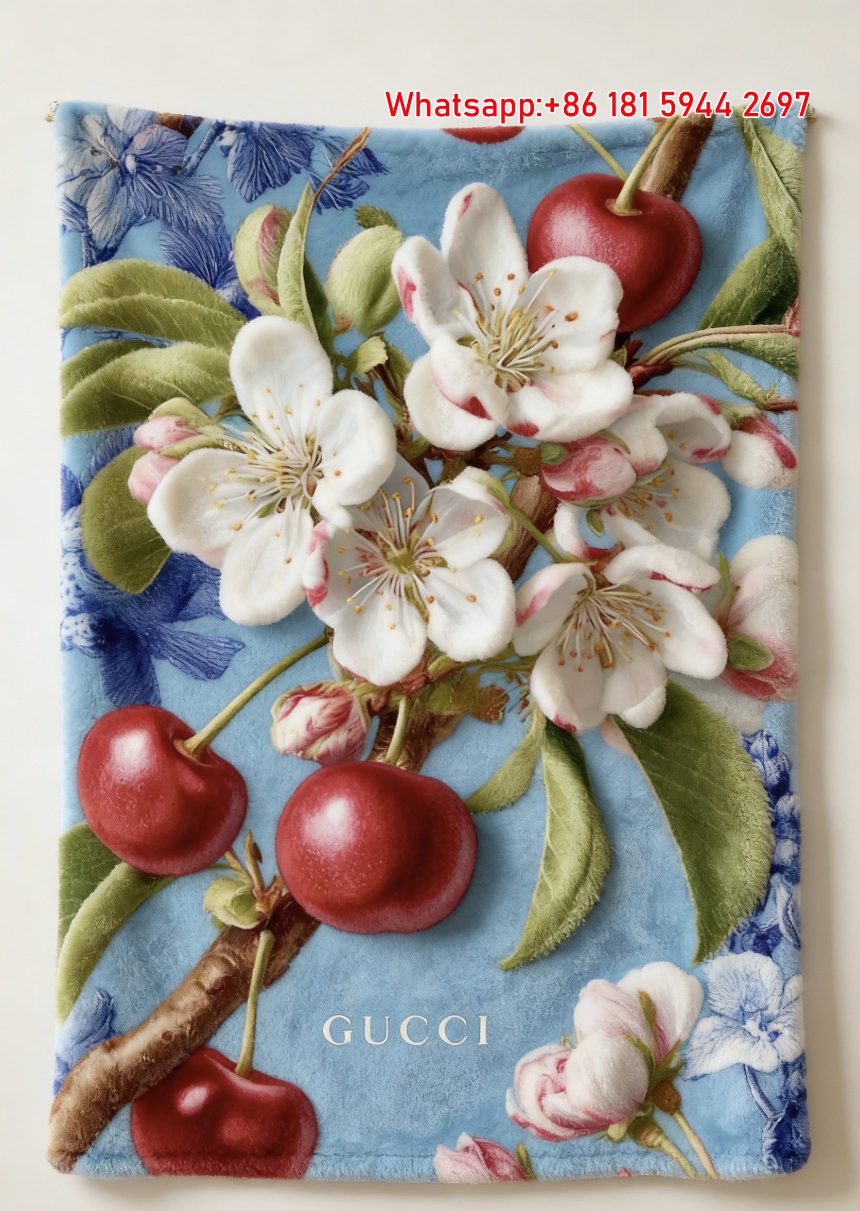 Gucci Cherry Blossom throw Blanket Crimson Cherry Blossom Tapestry IMG_2757